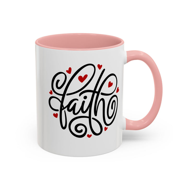 Faith Hearts - Accent Coffee Mug (11, 15oz)