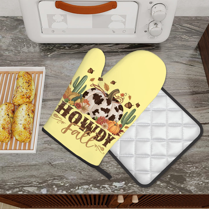 Howdy Fall - Oven Mitts and Pot Holders Sets (2pcs)