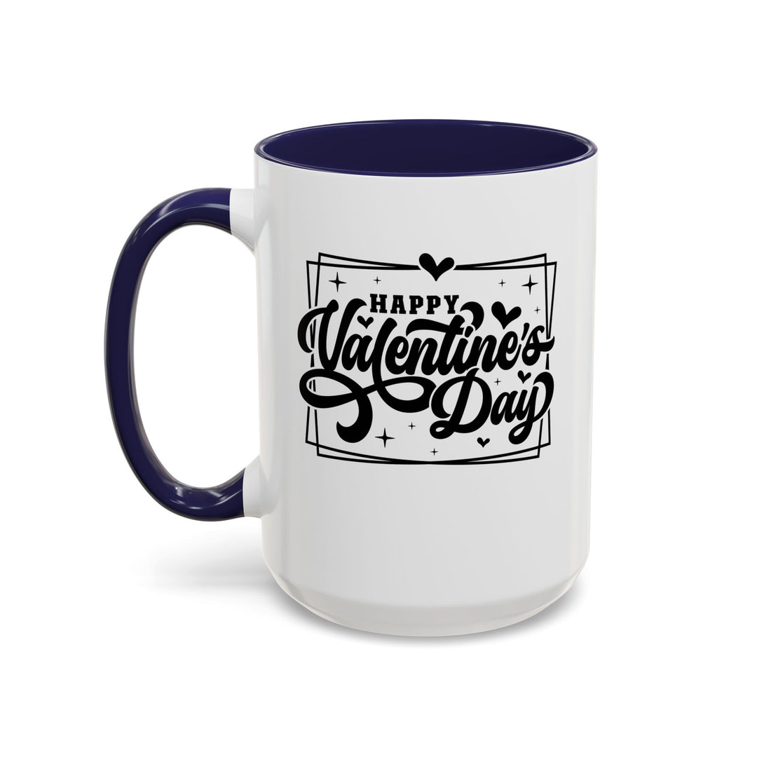 Happy Valentine's Day W/Hearts - Accent Coffee Mug (11, 15oz)