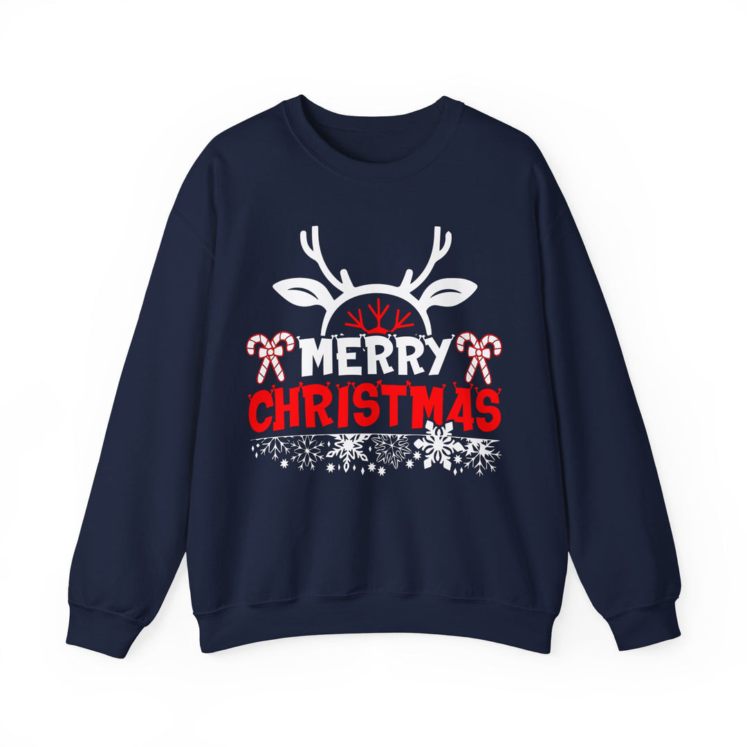 Merry Christmas Antlers - Unisex Heavy Blend™ Crewneck Sweatshirt