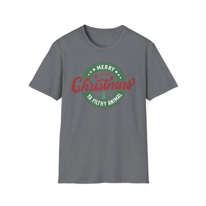 Merry Christmas Ya Filthy Animal - Unisex Softstyle T-Shirt