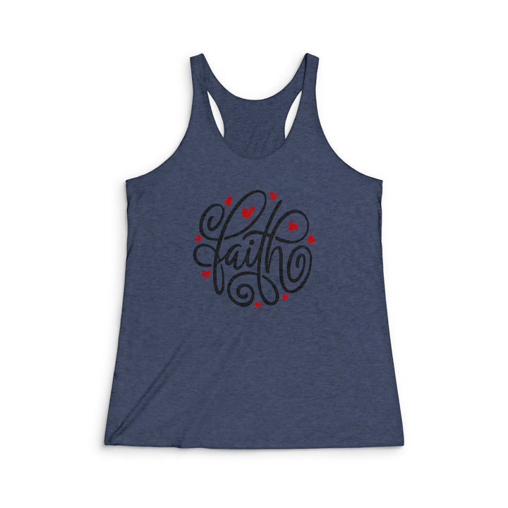 Faith Hearts - Women's Tri-Blend Racerback Tank