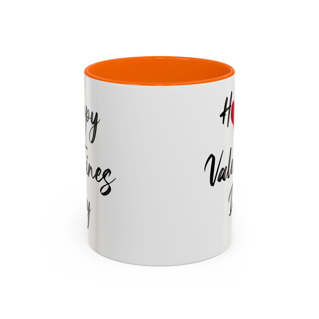 Happy Valentines Day - Accent Coffee Mug (11, 15oz)
