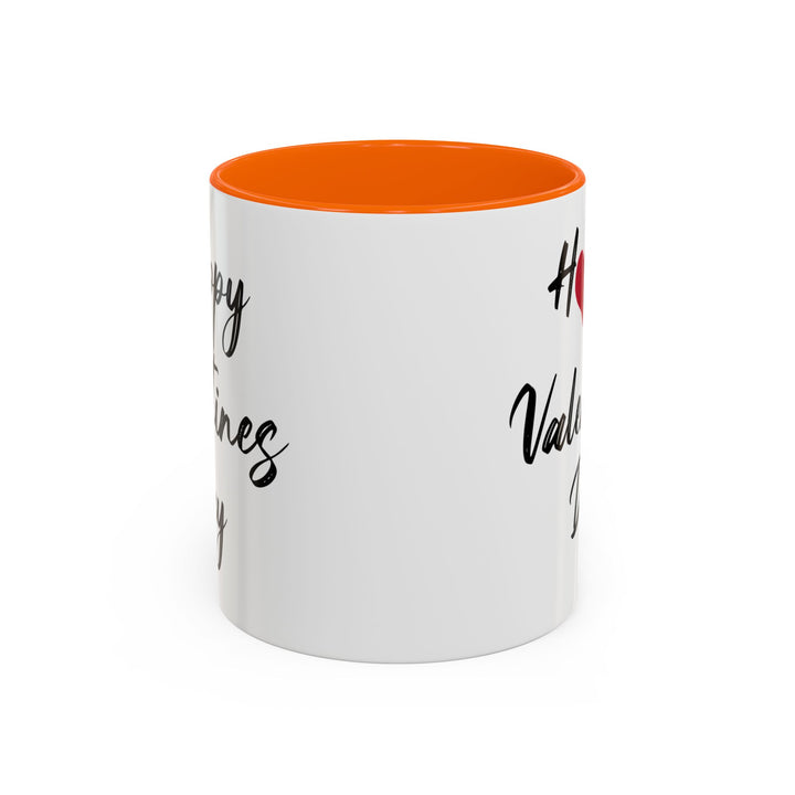 Happy Valentines Day - Accent Coffee Mug (11, 15oz)
