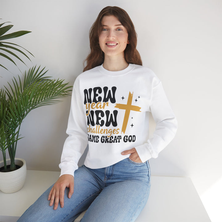 New Year Same Great God - Unisex Heavy Blend™ Crewneck Sweatshirt