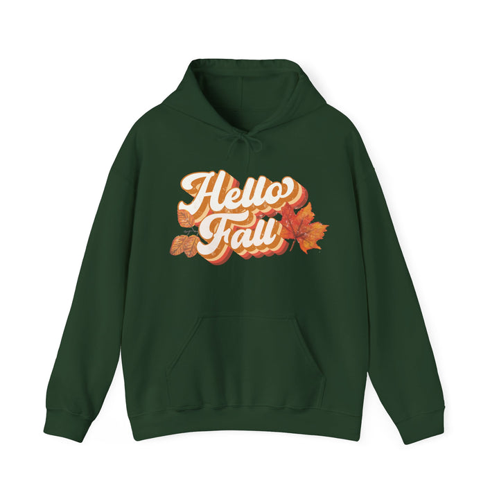 Retro Hello Fall - Unisex Heavy Blend™ Hooded Sweatshirt