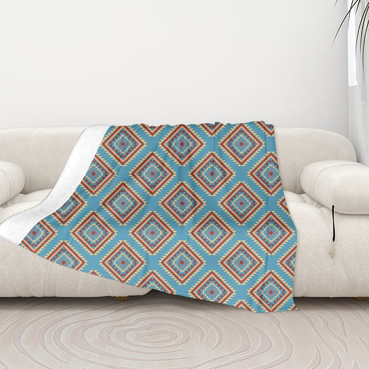 Navajo Vintage Blue - Sofa Blanket