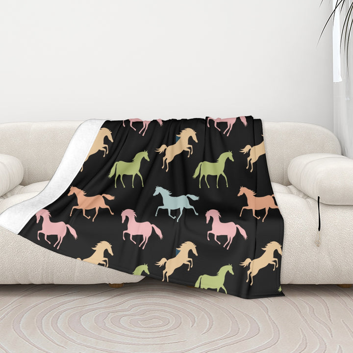 Horse Print - Sofa Blanket