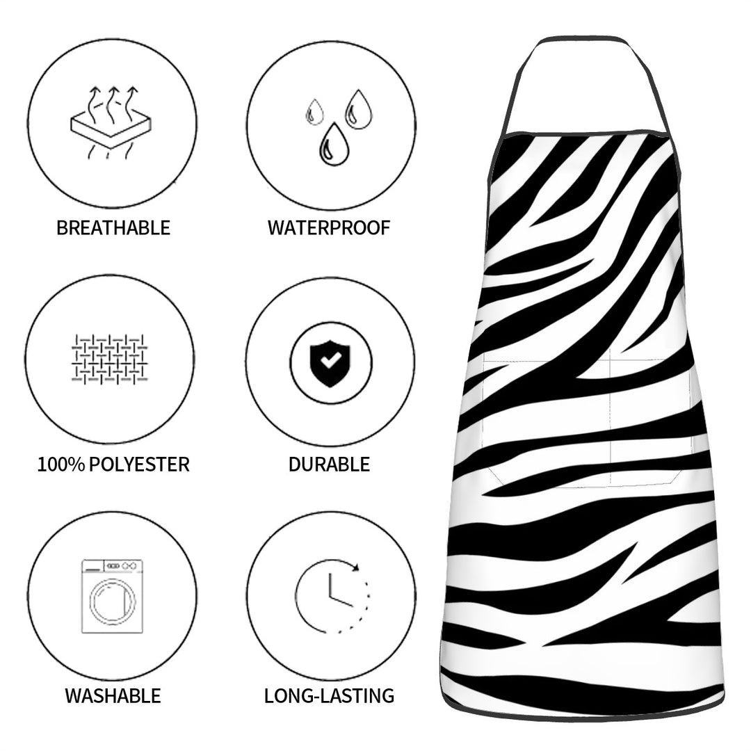 Zebra - Adult Apron with Pockets
