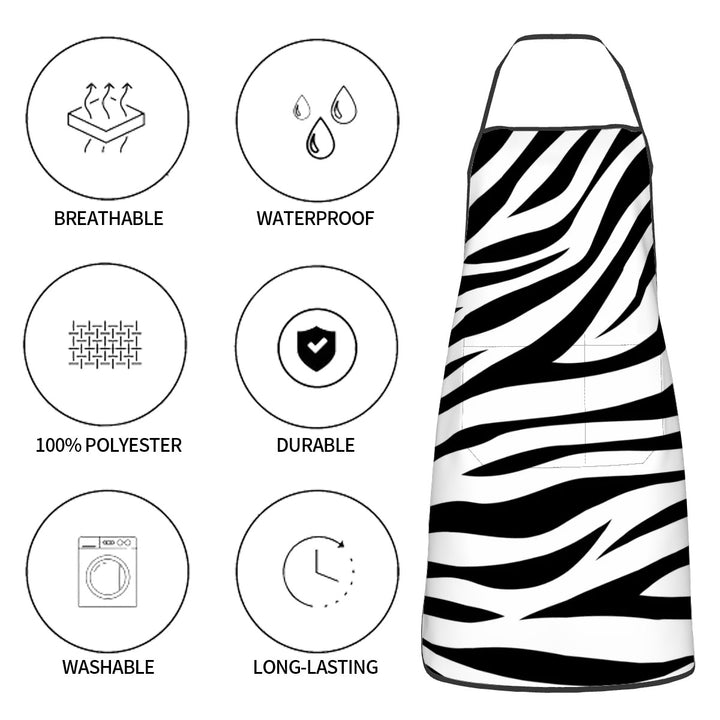 Zebra - Adult Apron with Pockets