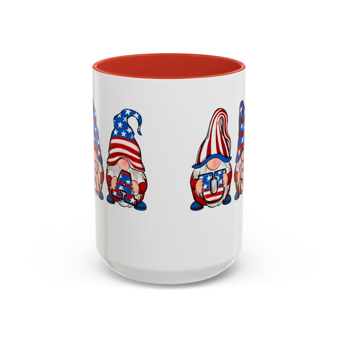 4th Of July Gnomes - Accent Coffee Mug (11, 15oz)
