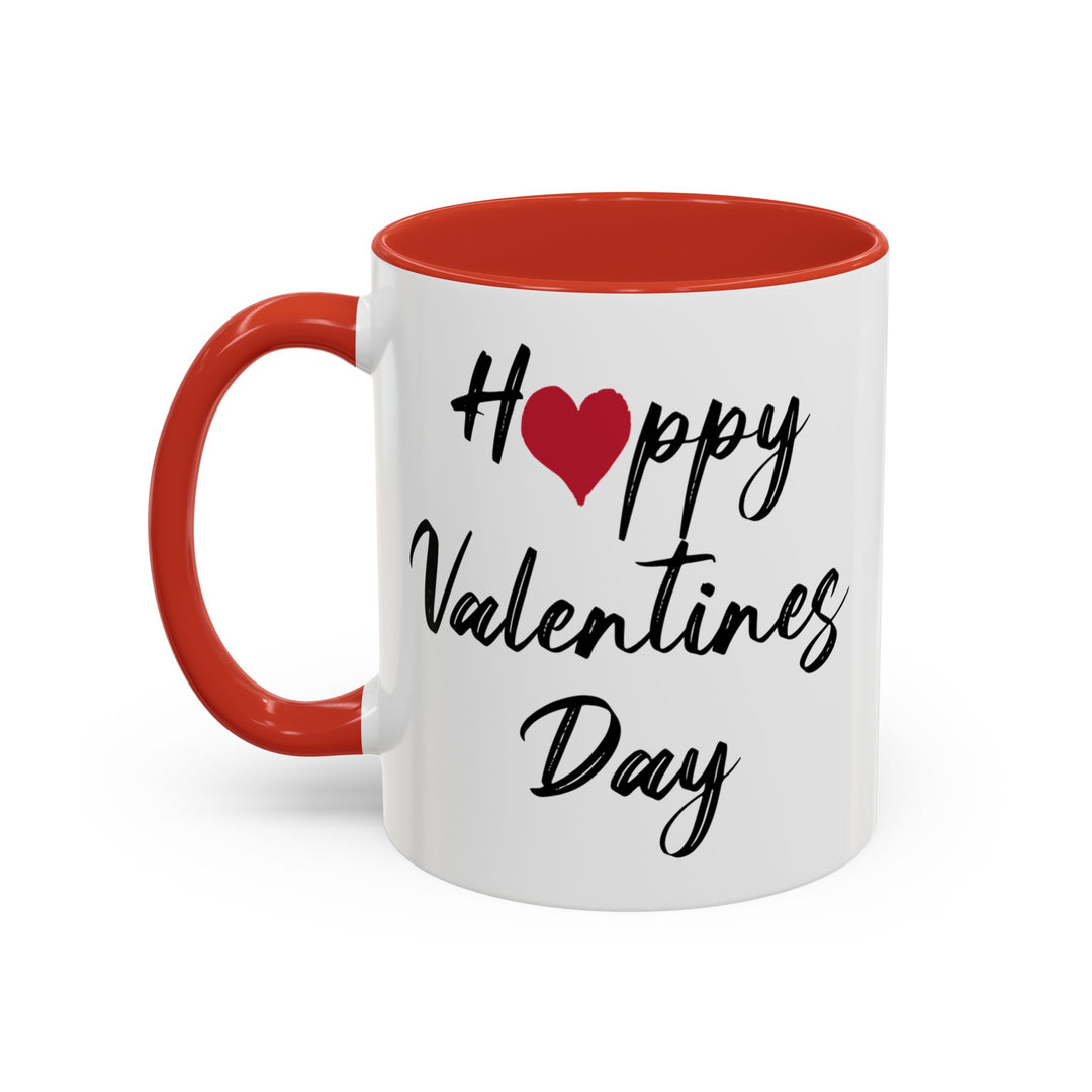 Happy Valentines Day - Accent Coffee Mug (11, 15oz)