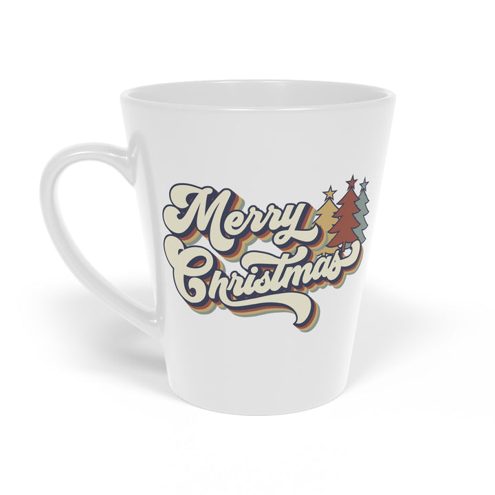 Retro Merry Christmas - Latte Mug, 12oz