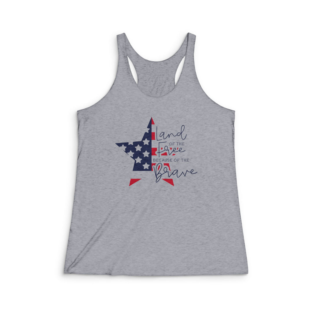 Land Of The Free - Women's Tri-Blend Racerback Tank