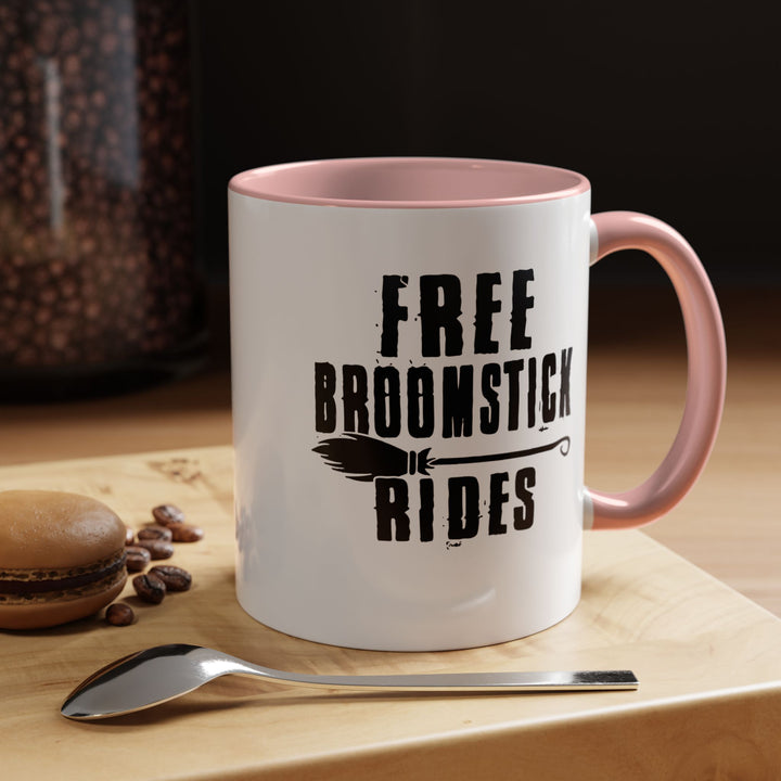 Free Broomstick Rides - Accent Coffee Mug (11, 15oz)