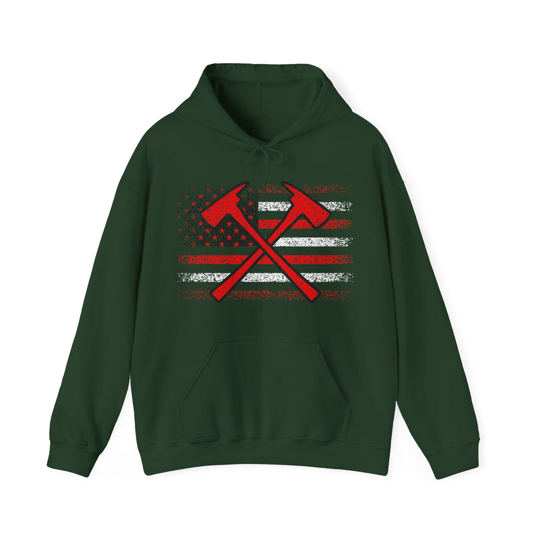 Firefighter American Flag - Unisex Heavy Blend™ Hooded Sweatshirt