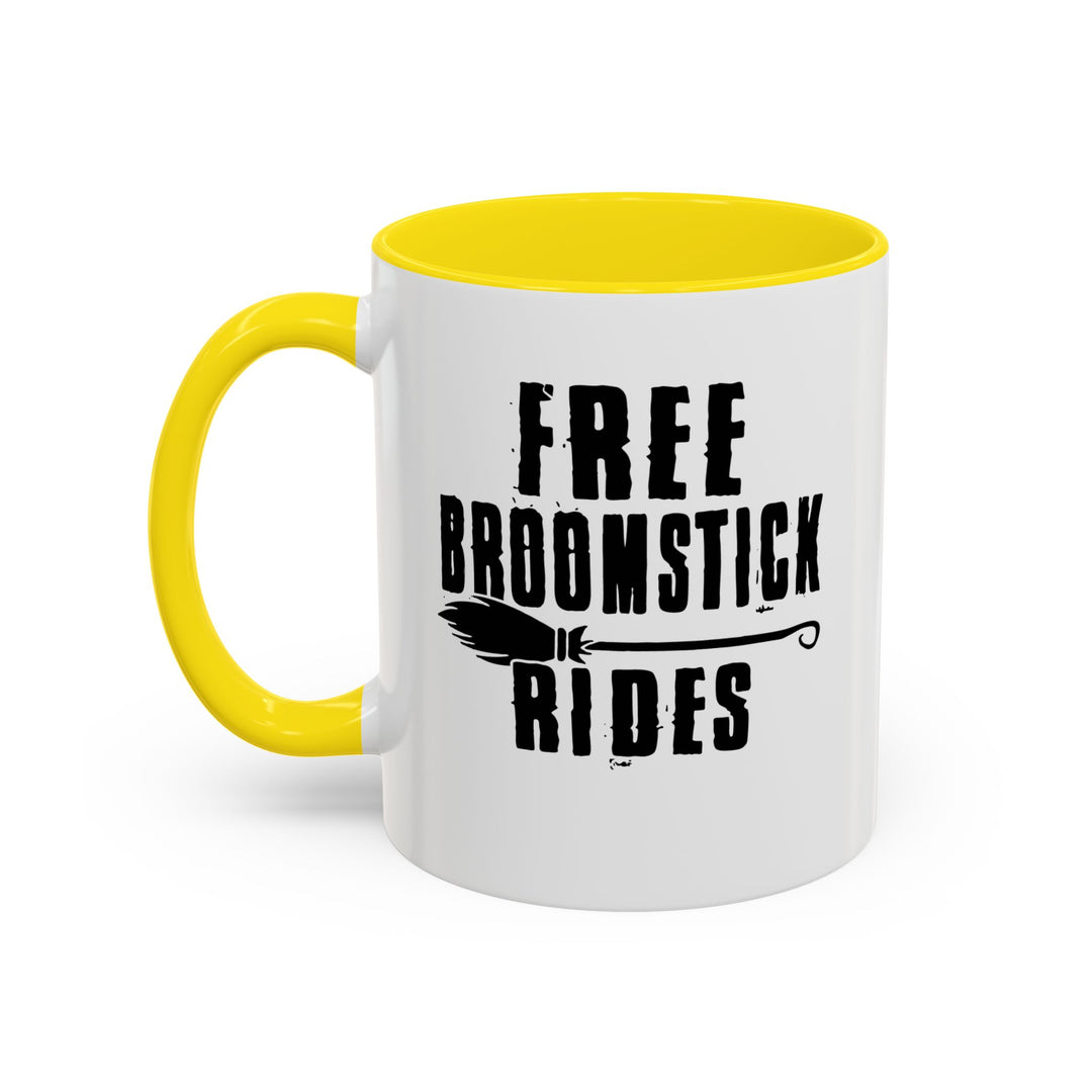 Free Broomstick Rides - Accent Coffee Mug (11, 15oz)