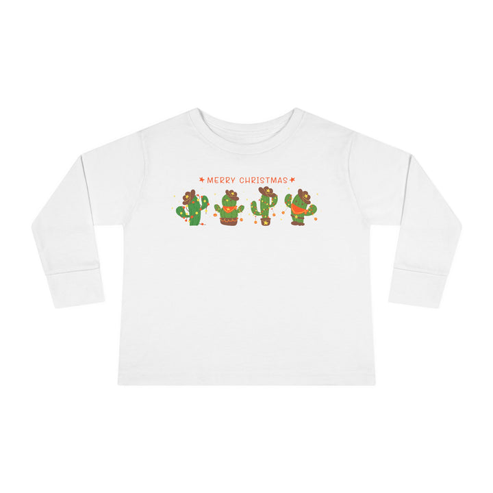 Merry Christmas Cactus - Toddler Long Sleeve Tee