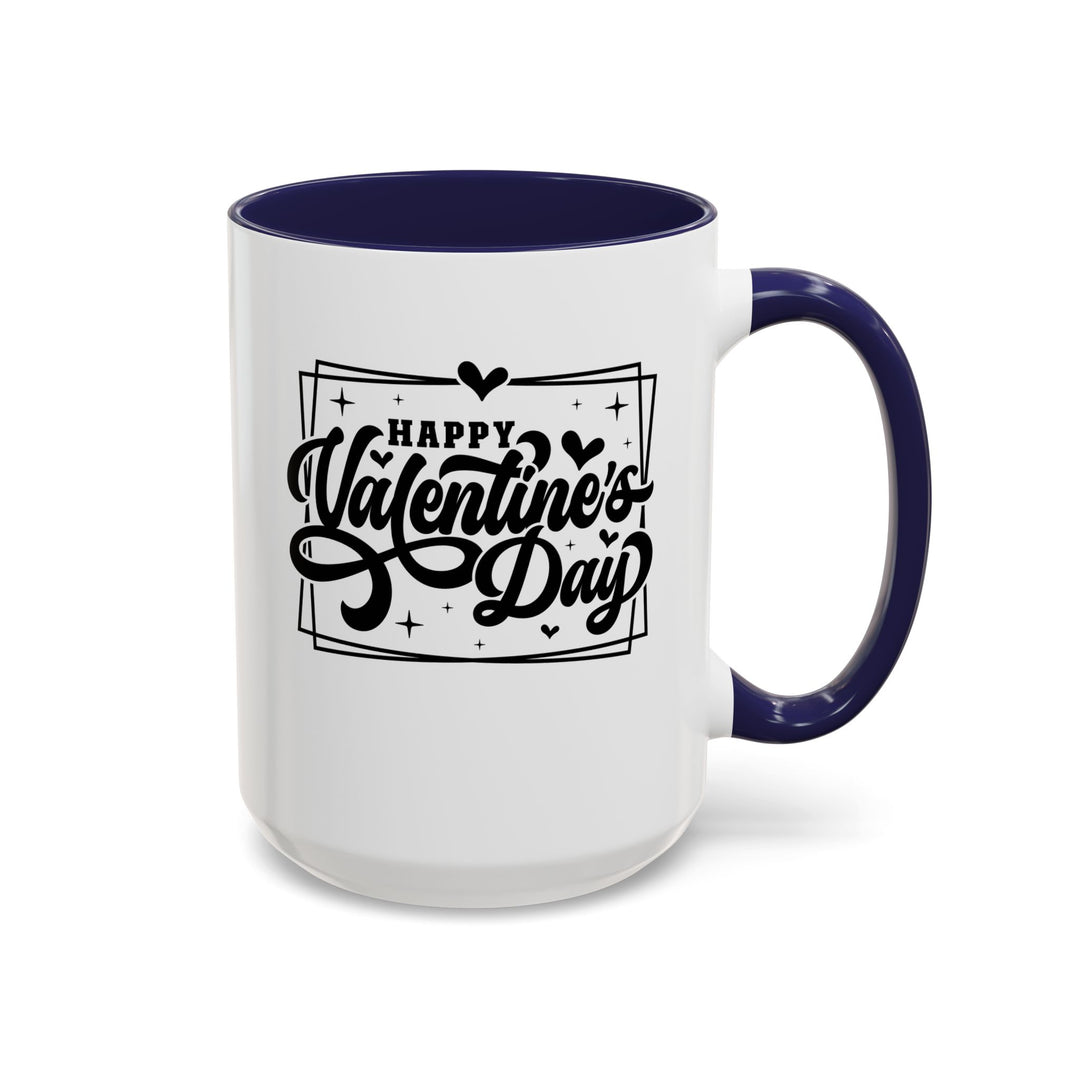 Happy Valentine's Day W/Hearts - Accent Coffee Mug (11, 15oz)