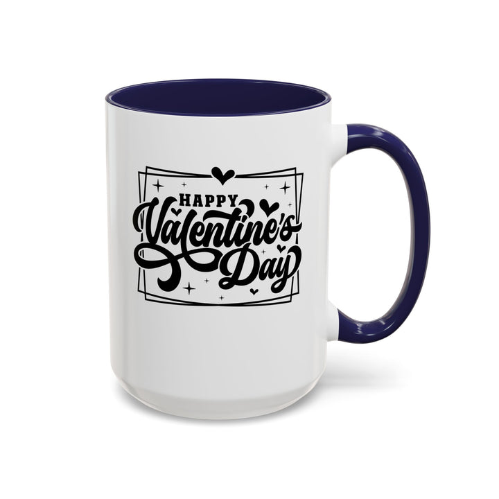 Happy Valentine's Day W/Hearts - Accent Coffee Mug (11, 15oz)