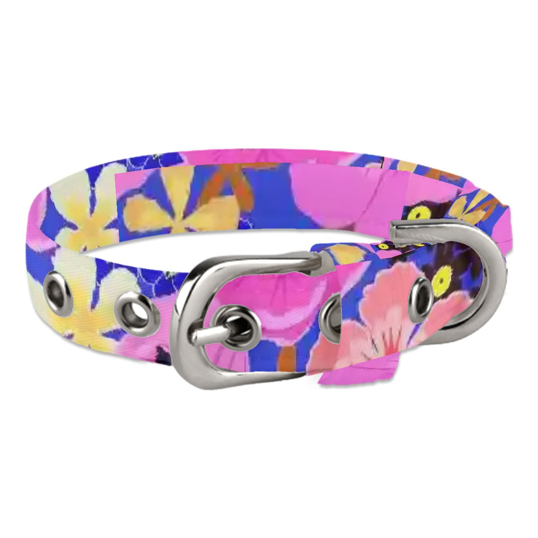 Vibrant Pink Spring Pattern - Pet Collar