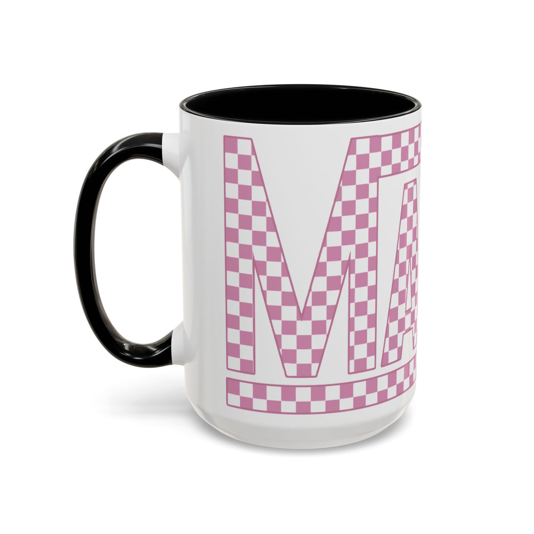 Pink Check Mama - Accent Coffee Mug (11, 15oz)