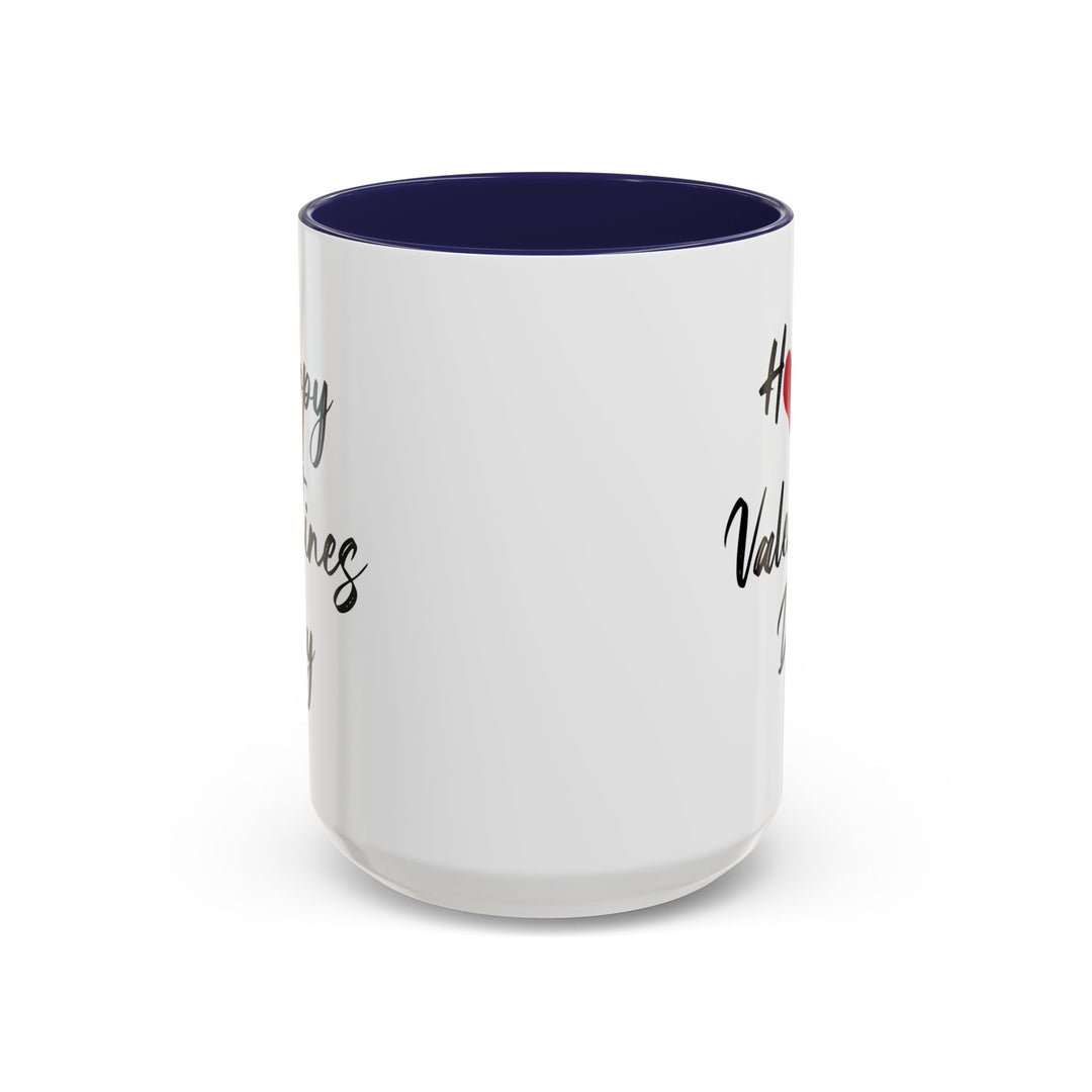 Happy Valentines Day - Accent Coffee Mug (11, 15oz)