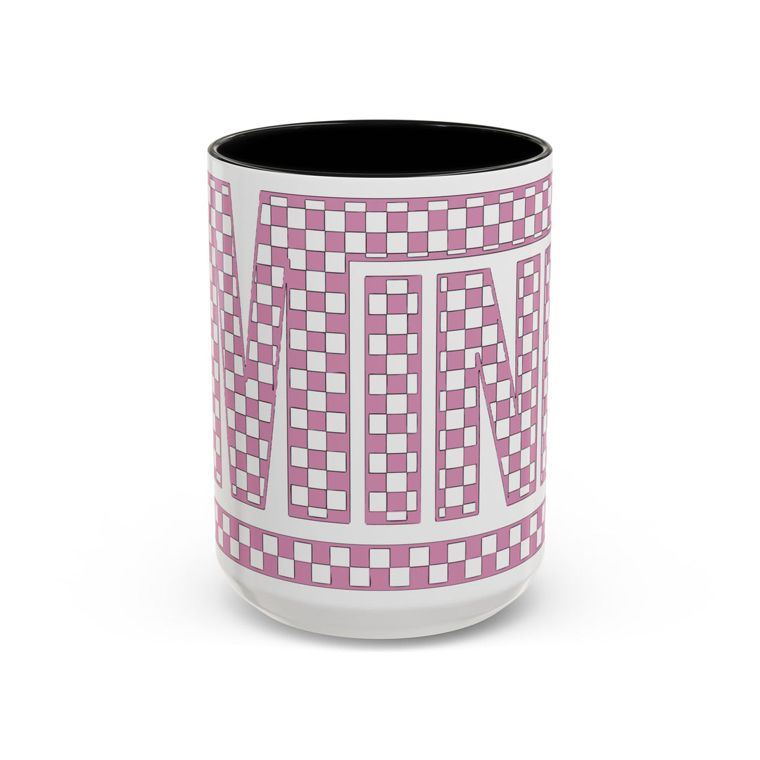 Pink Check Mini - Accent Coffee Mug (11, 15oz)