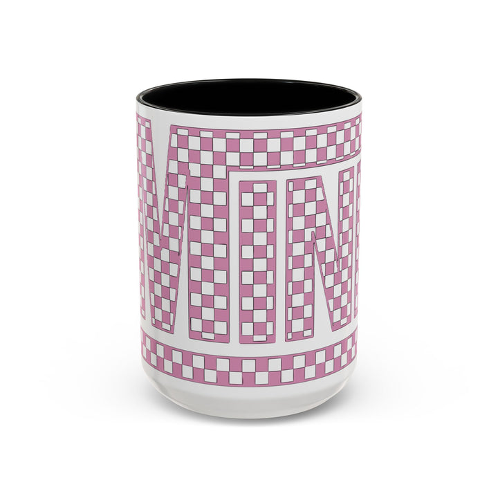 Pink Check Mini - Accent Coffee Mug (11, 15oz)