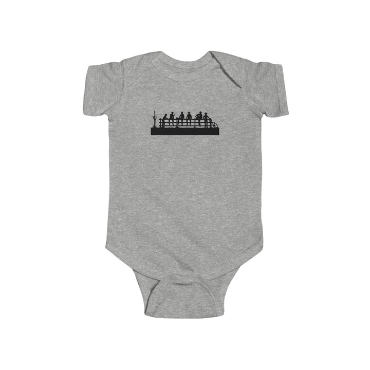 Cowboys On Fence Silhouette - Infant Fine Jersey Bodysuit