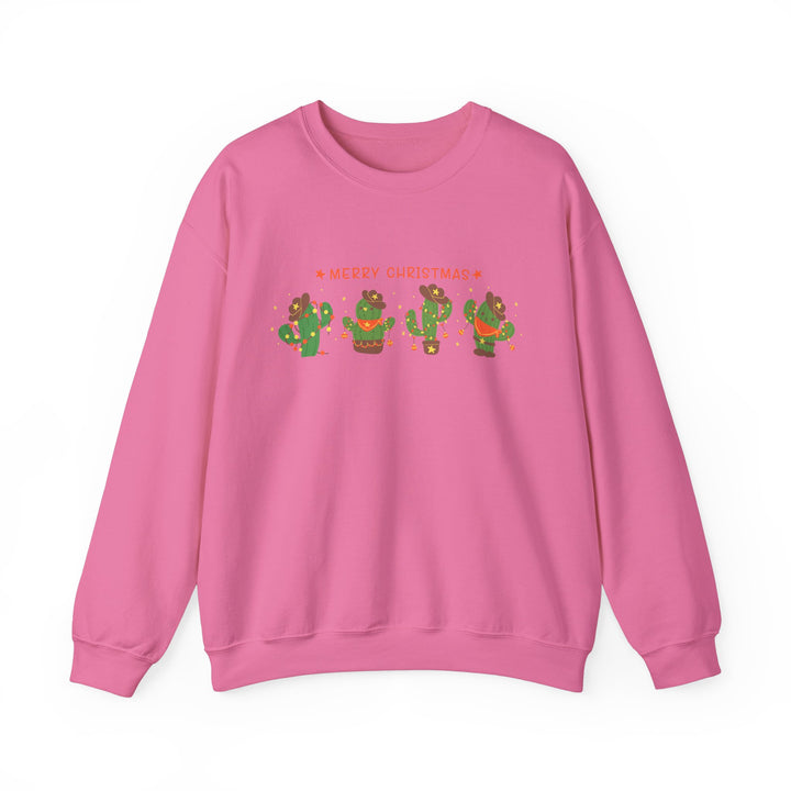 Merry Christmas Cactus - Unisex Heavy Blend™ Crewneck Sweatshirt