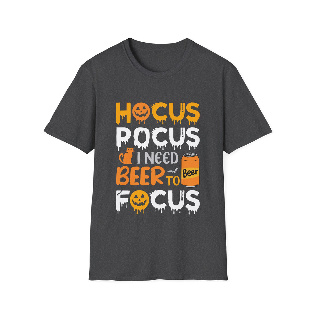 Hocus Pocus I Need A Beer To Focus - Unisex Softstyle T-Shirt