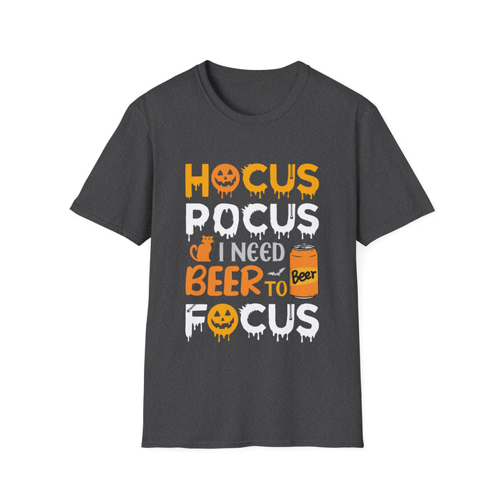 Hocus Pocus I Need A Beer To Focus - Unisex Softstyle T-Shirt