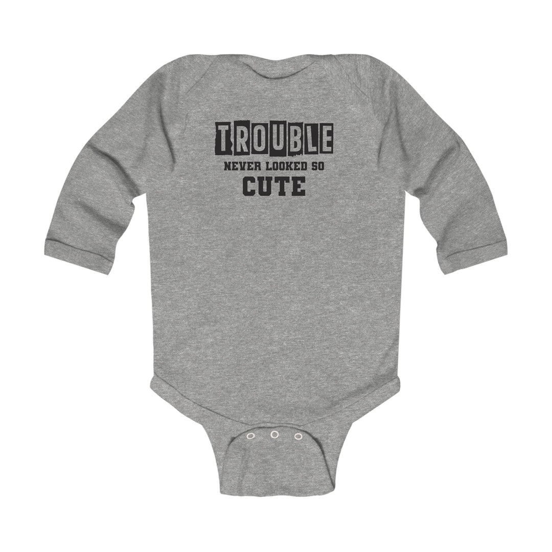 Trouble Never Looked So Cute - Infant Long Sleeve Bodysuit