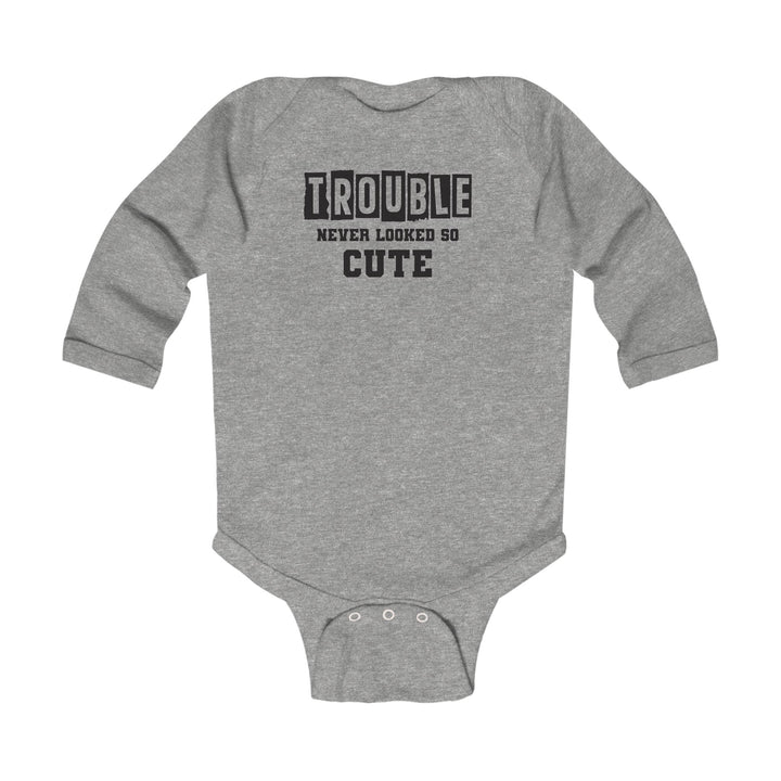 Trouble Never Looked So Cute - Infant Long Sleeve Bodysuit