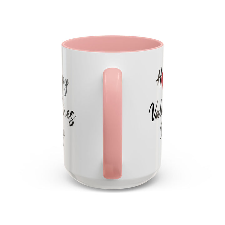 Happy Valentines Day - Accent Coffee Mug (11, 15oz)