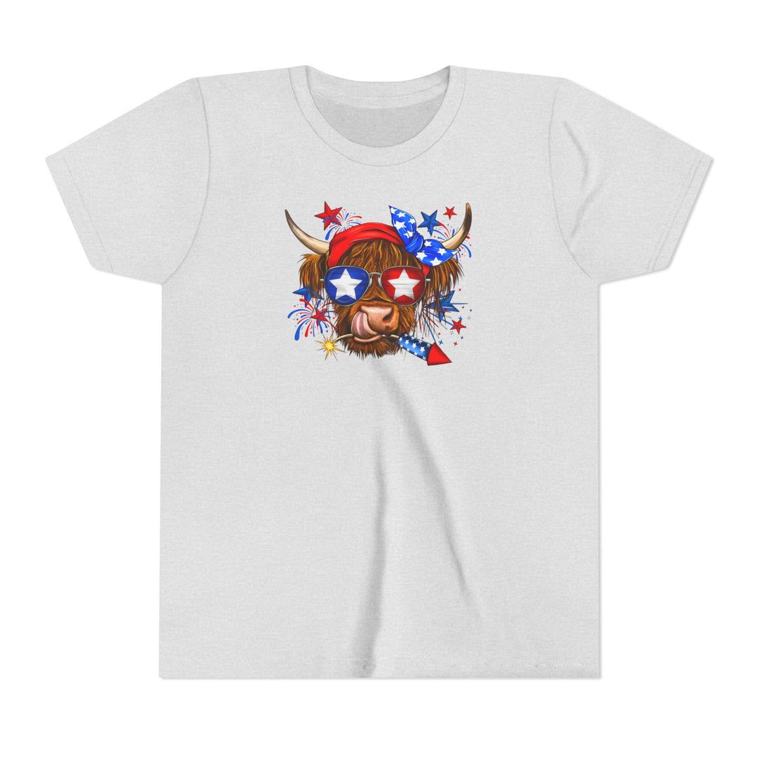 4th Of July Cow - Youth Short Sleeve Tee