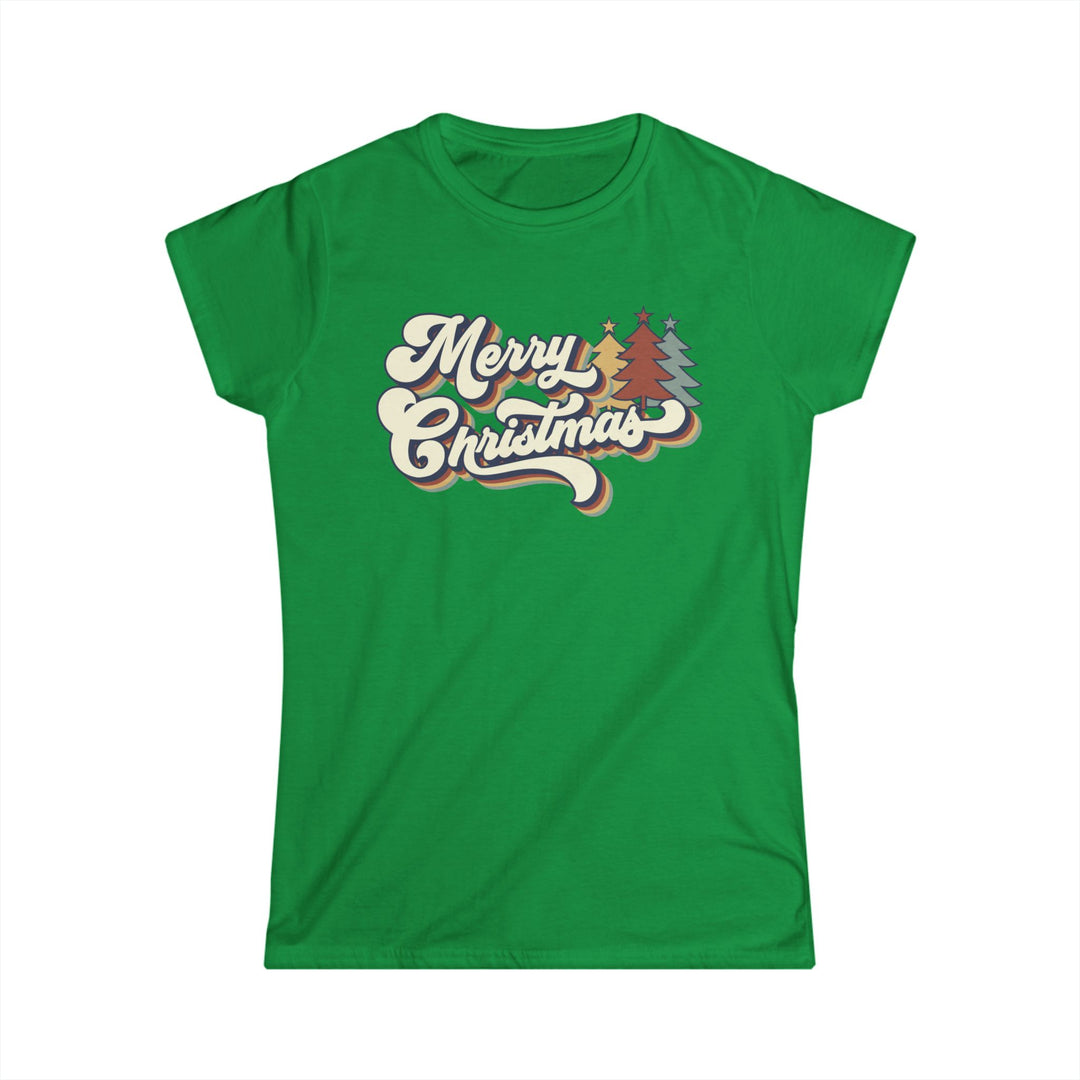 Retro Merry Christmas - Women's Softstyle Tee