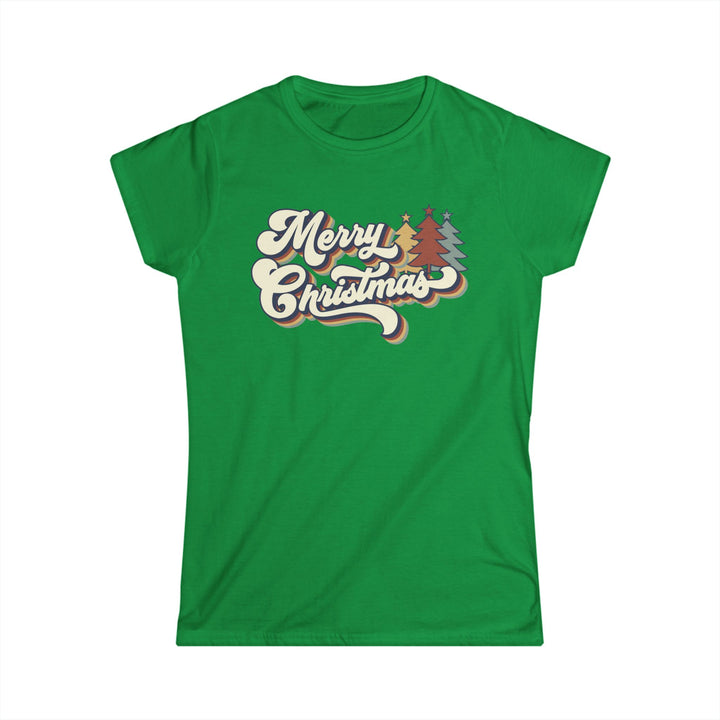 Retro Merry Christmas - Women's Softstyle Tee