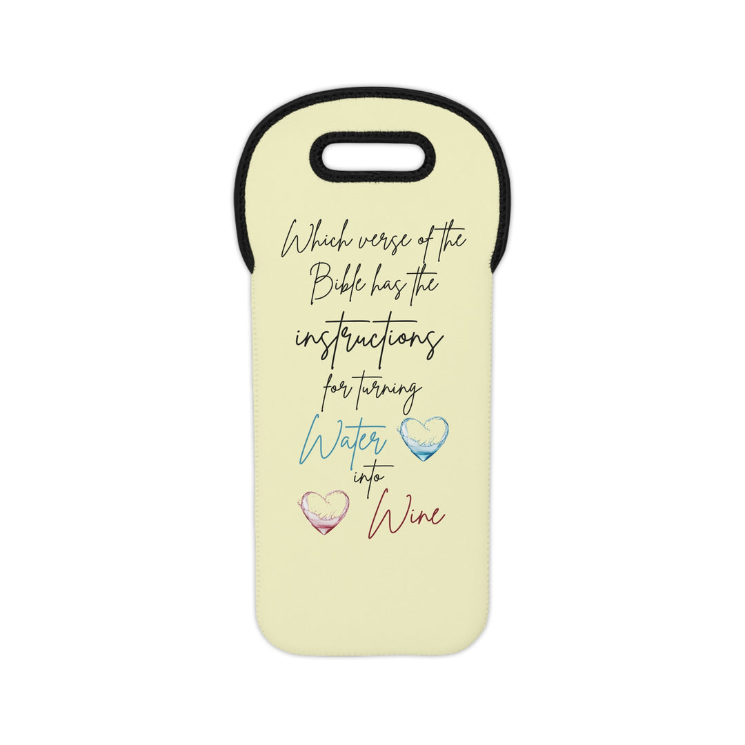 Water To Wine Bible Verse - Wine Tote Bag