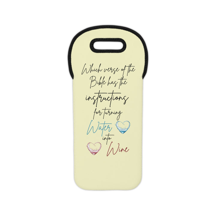 Water To Wine Bible Verse - Wine Tote Bag