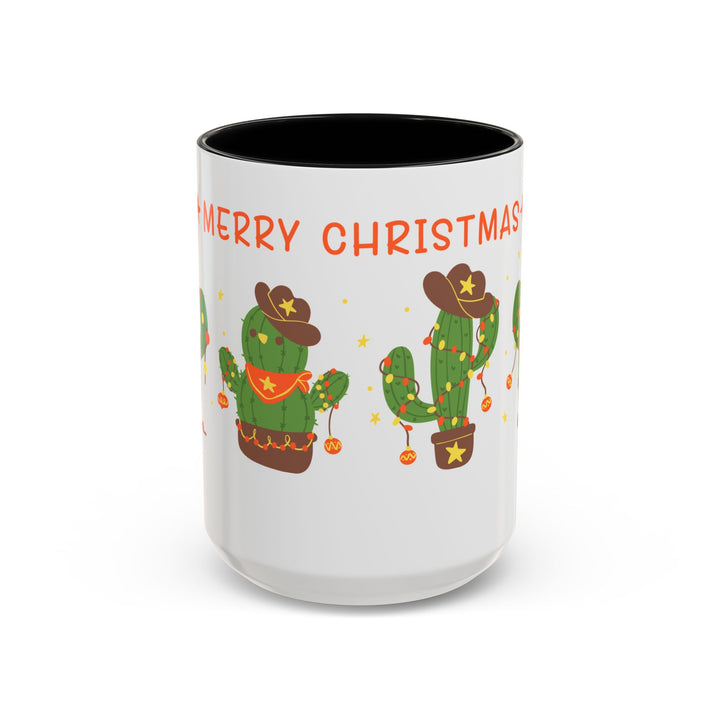 Merry Christmas Cactus -  Accent Coffee Mug (11, 15oz)