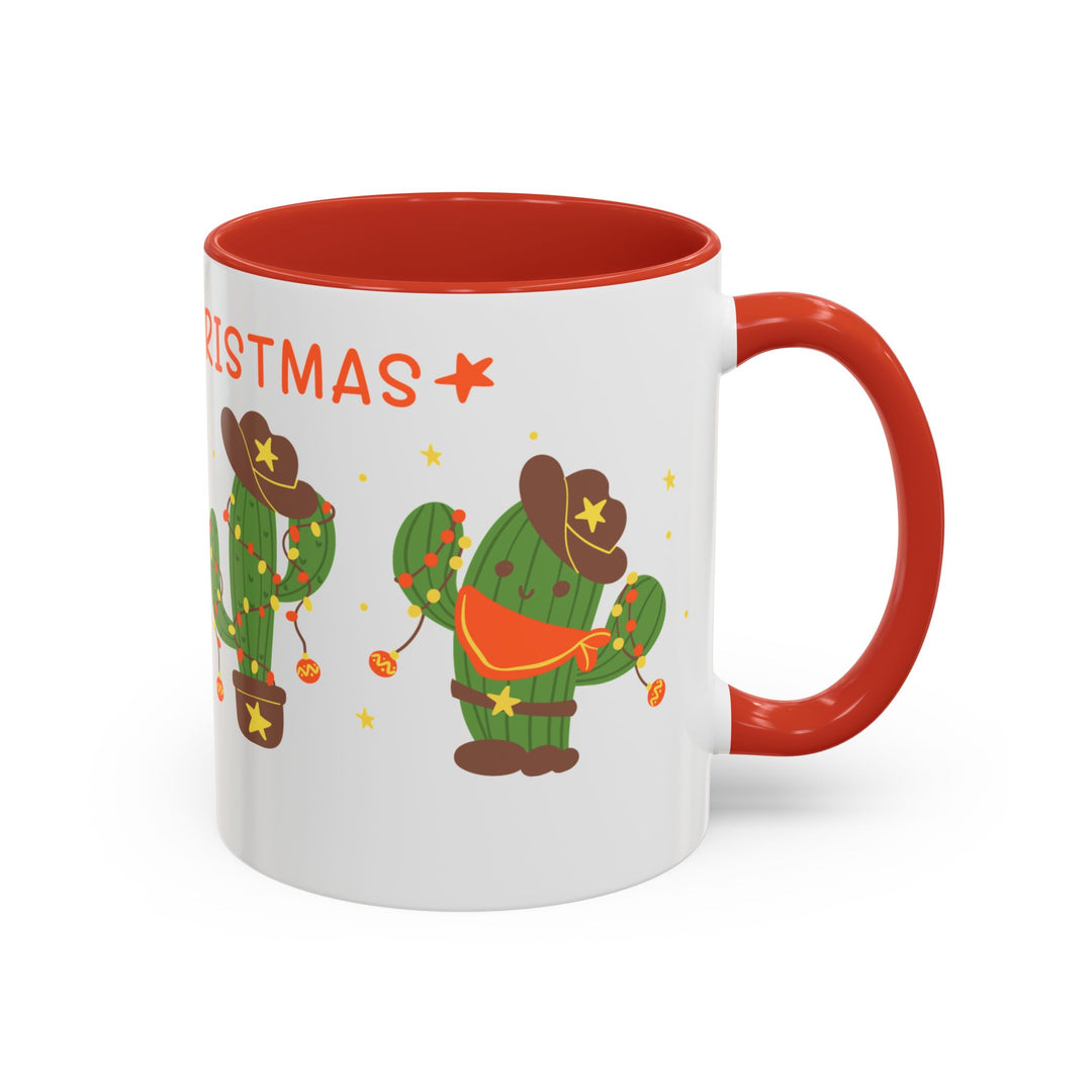 Merry Christmas Cactus -  Accent Coffee Mug (11, 15oz)