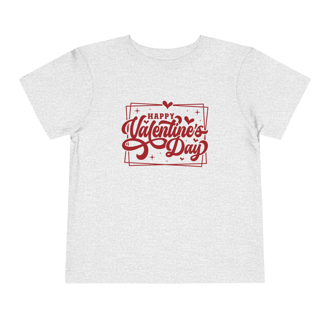 Happy Valentine's Day W/Hearts - Toddler Short Sleeve Tee