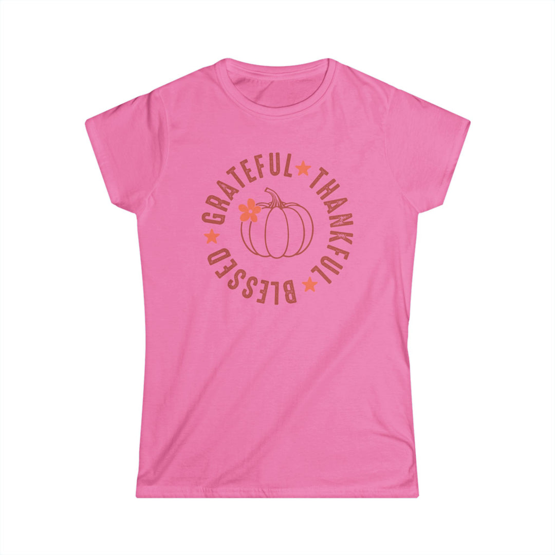 Grateful Thankful Blessed - Women's Softstyle Tee
