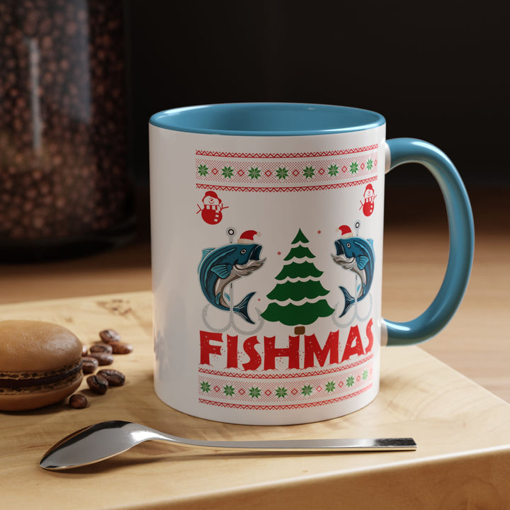 Merry Fishmas - Accent Coffee Mug (11, 15oz)