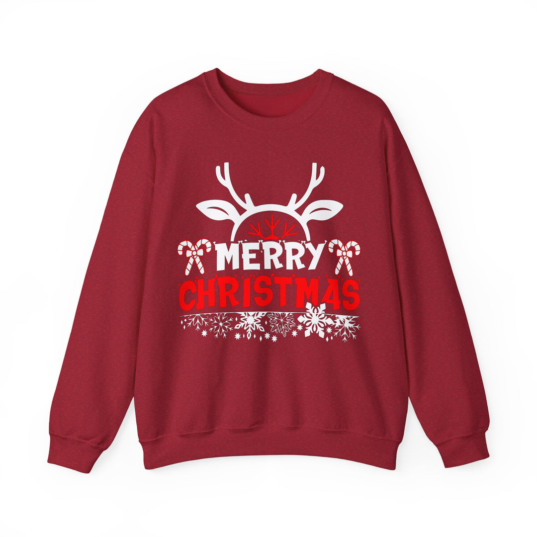 Merry Christmas Antlers - Unisex Heavy Blend™ Crewneck Sweatshirt