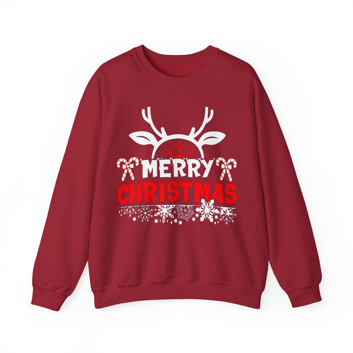 Merry Christmas Antlers - Unisex Heavy Blend™ Crewneck Sweatshirt