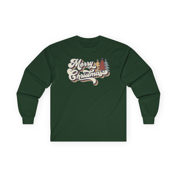 Retro Merry Christmas - Unisex Ultra Cotton Long Sleeve Tee