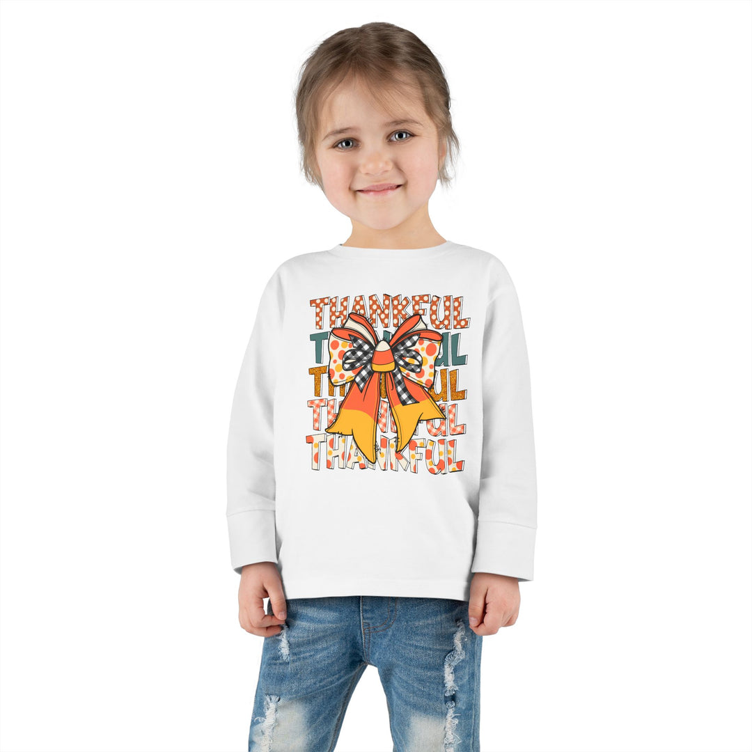 Thankful Bow - Toddler Long Sleeve Tee